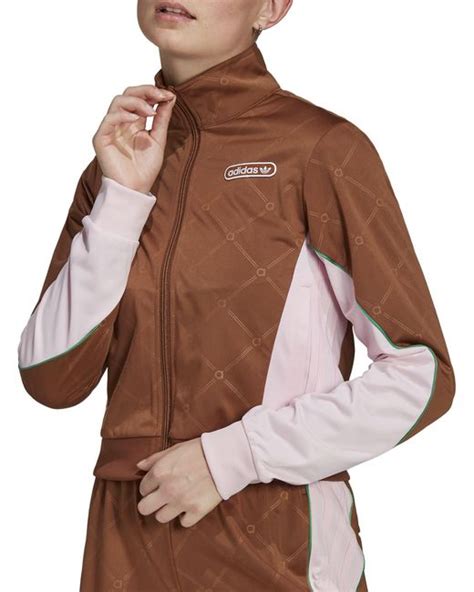 Adidas Originals Retro Luxury Track Jacket In Brown Lyst