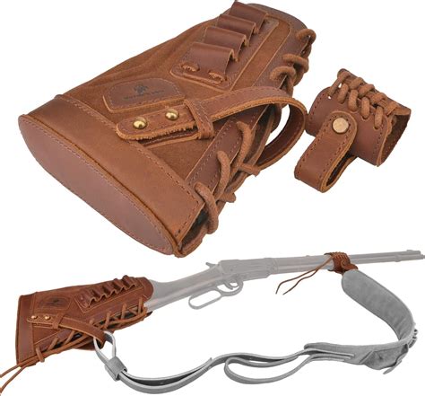 Wayne27s Dog Rightleft Handed Leather Buttstock Cheek Rest With Sling