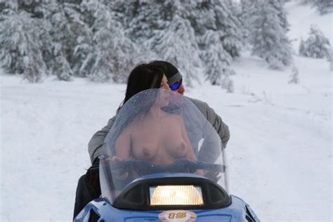 Nude Russian Girl Wants To Ride A Snowmobile Russian Sexy Girls