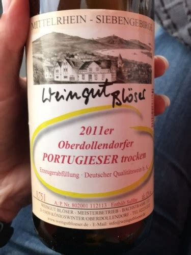 Weingut Bl Ser Oberdollendorfer Portugieser Trocken Vivino Us