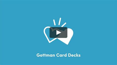 Gottman Card Decks | Deck of cards, Gottman, Relationship