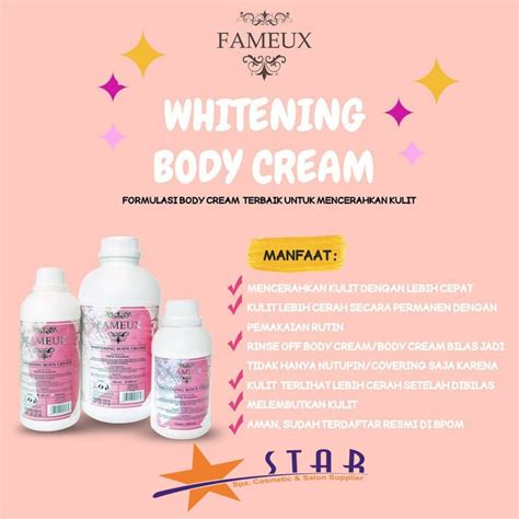 Jual SPECIAL PROMO GRAND OPEING STAR Fameux Whitening Body Cream