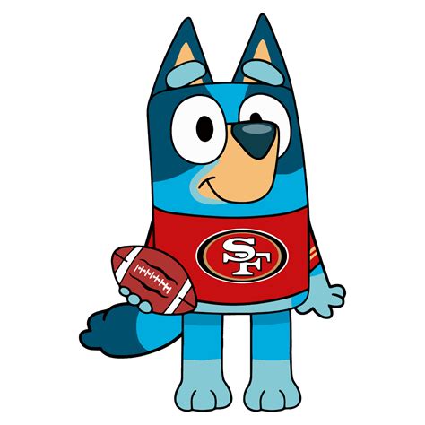 Bluey San Francisco 49ers Football SVG Inspire Uplift