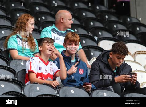 Hull KR fans arrive at the MKM Stadium Stock Photo - Alamy