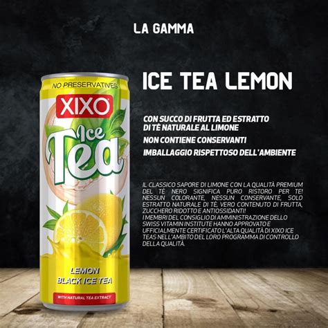 Pack Lattine Bevanda Gassata Analcolica Xixo Ice Tea Lemon Black Ml