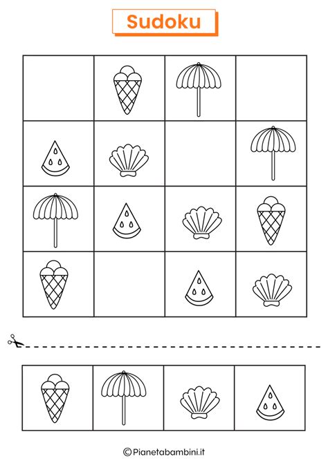 Sudoku Per Bambini Con Immagini Da Stampare PianetaBambini It