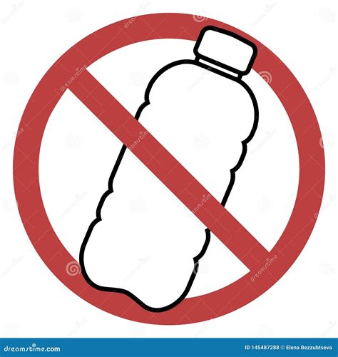 No Plastic Bottle Stock Vector Illustration Of Plastic