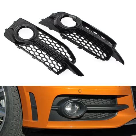 Front Bumper Honeycomb Fog Light Grille Cover For Audi A X S Line S