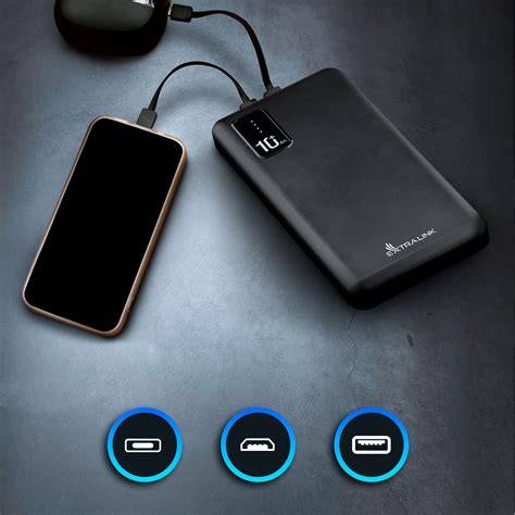 Powerbank Extralink EPB 098B Carcasa Durabila 10000mAh Portabil