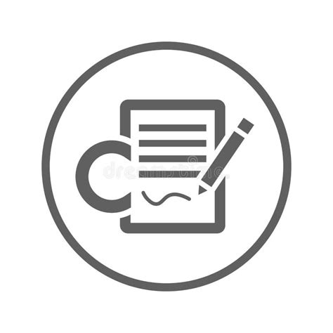 Copyright Writing Icon Gray Vector Graphics Stock Illustration