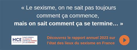 Rapport Hce Sur Le Sexisme En France Equilibres