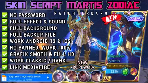 New Script Skin Martis Zodiac Capricorn Full Effect Voice Patch