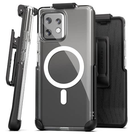 Motorola Edge Plus Clear Magsafe Case With Belt Clip Holster Encased