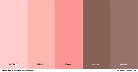 Pastel Red And Brown Color Scheme Palettes