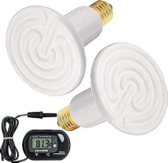 Wuhostam Pack W White Ceramic Heat Lamp With Pcs Digital