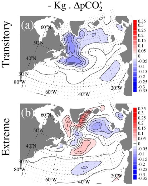 The 5 7 Year Interannual Mode Anomalies For The A Extreme And B