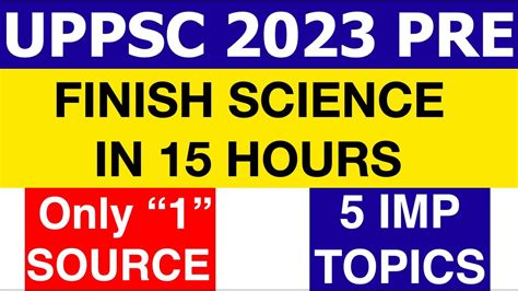 Uppcs Finish Science In Hrs Book Important Topics Pyq Notes