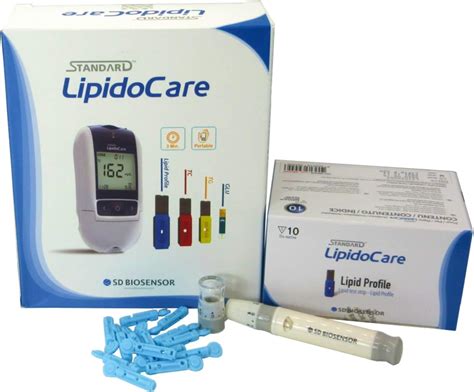 Lipidocare Meter Lipid Profile Test Strips Lancing Device And