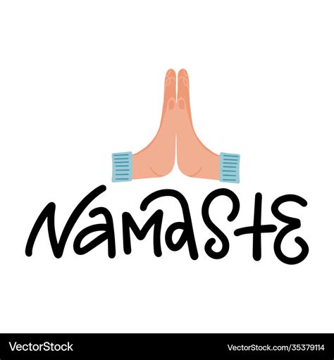 Welcome Gesture Hands In Namaste Mudra Royalty Free Vector