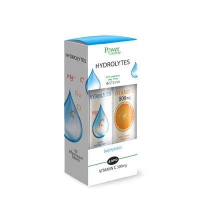 Hydrolytes Cu Stevie Vitamina C 500mg Tablete Efervescente Power Of