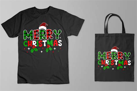 Christmas Typographic T Shirt Vector Graphic By Kamal Hosen · Creative