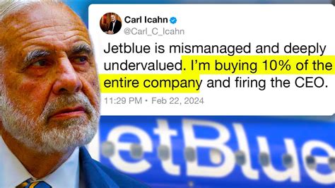 Carl Icahn Will Make Billions Destroying Jetblue It S Not The First