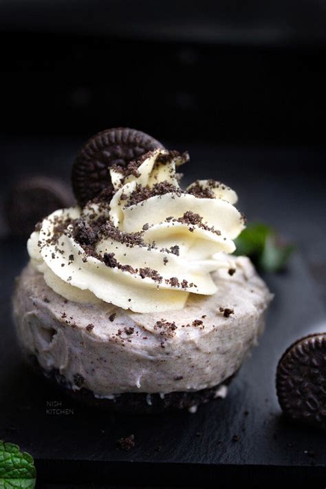 No Bake Mini Oreo Cheesecake Video NISH KITCHEN