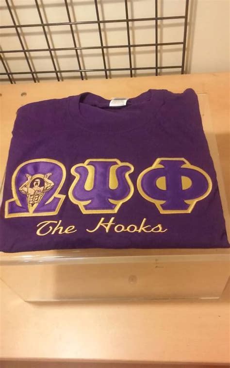 Omega Psi Phi The Hooks Tee Shirt Size 3xl By Greekspot On Etsy