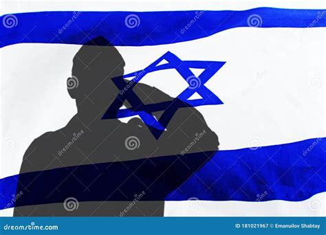 Shadow Of An Israeli Soldier Saluting The Flag Of Israel Topics Photo