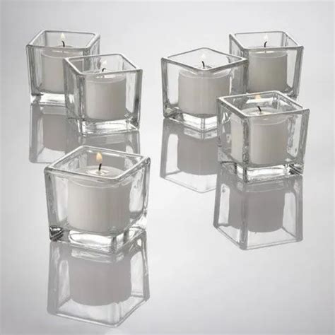 Square Glass Tealight Holders At Rs 30piece कांच का टीलाइट होल्डर In