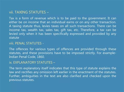 Kinds of Statutes in Law | PPTX