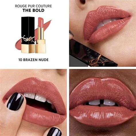 Son Yves Saint Laurent YSL The Bold High Pigment Lipstick Brazen Nude Màu Hồng Nude Vua