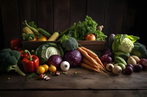 Composición con variedad de vegetales orgánicos crudos y saludables en