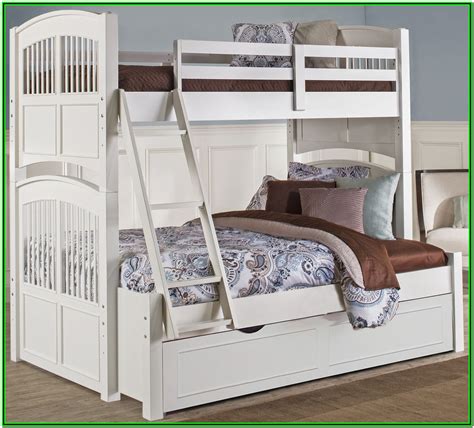 White Twin Over Full Bunk Bed With Trundle - Bedroom : Home Decorating ...