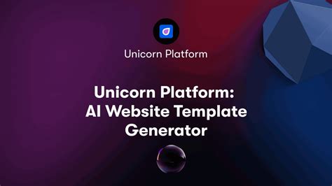 Unicorn Platform: AI Website Template Generator