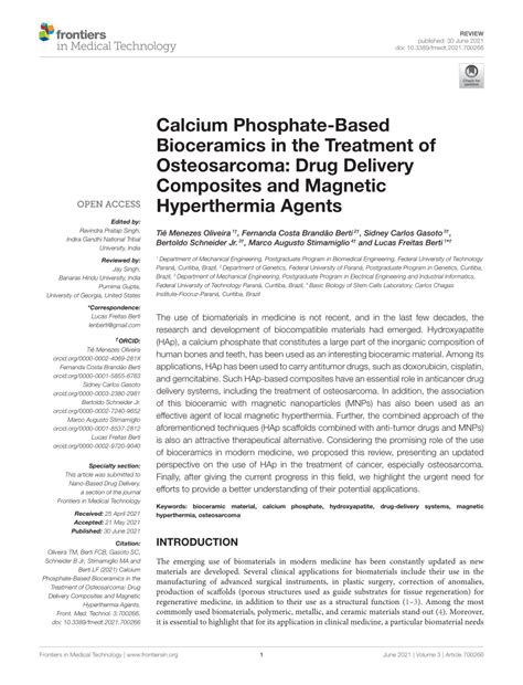 Pdf Calcium Phosphate Based Bioceramics In The Treatment Of