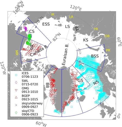 Locations Of The Observed SSS From In Situ Profiles And Surface Samples