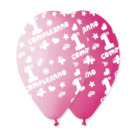 Partycolare Palloncini In Lattice 12 30 Cm Primo Compleanno Rosa 100 Pz