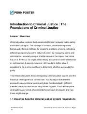 Introduction To Criminal Justice Lesson Pdf Introduction To