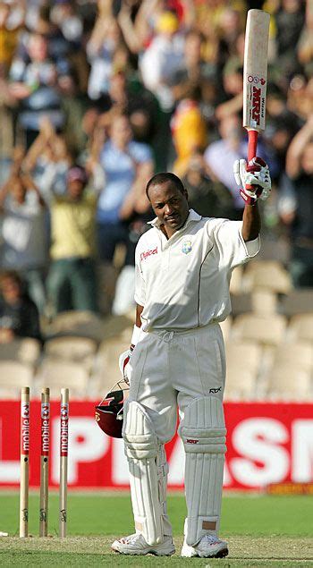 Brian Lara Celebrates Reaching His Double Hundred ESPNcricinfo