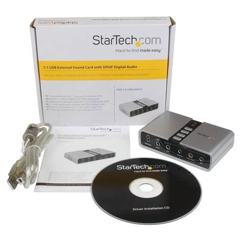 Startech 7 1 Usb Audio Adapter External Sound Card Icusbaudio7d Mwave