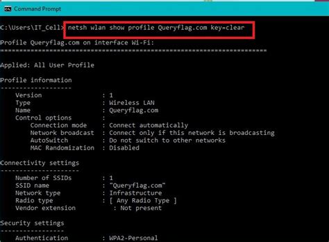 Step Get The Password Type Command Netsh Wlan Show Profile