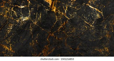 Black Marble Golden Veins Black Marbel Stock Photo