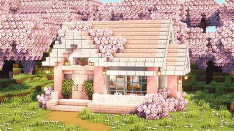 Minecraft How To Build A Cute Cherry Blossom House Tutorial In 2024