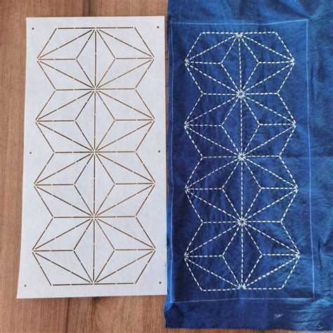 Sashiko Stencil Sashiko Embroidery Pattern Quilting Etsy