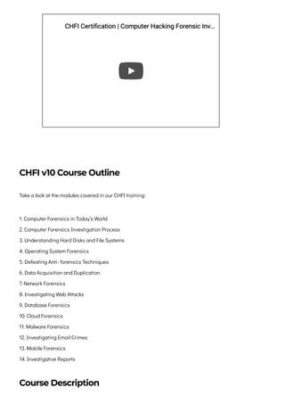 CHFI Certification PDF