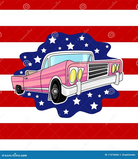 Pink Cadillac Vector Illustration 7781242