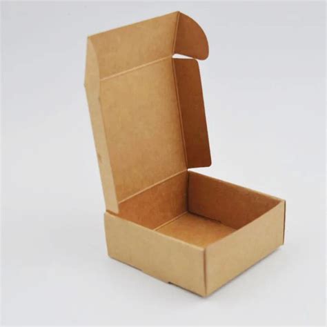 50PCS/lot Small Kraft Paper Carton box, small cardboard paper packaging box, Craft Gift Boxes ...