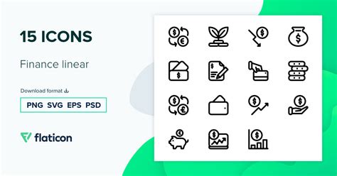 finance linear icon pack outline  svg icons