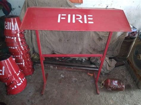 Mild Steel Fire Bucket Stand With Canopy At Rs 3250 Piecenos In Mumbai